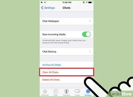 امسح البيانات على WhatsApp الخطوة 4