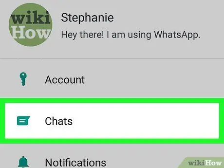 Csevegés háttérképének módosítása a WhatsAppon 4. lépés