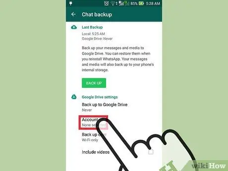 Eseguire il backup di WhatsApp Passaggio 16