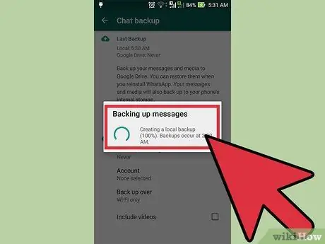 WhatsApp -ı yedəkləyin Adım 18