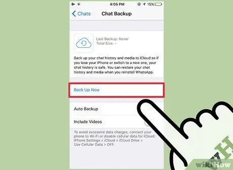 Etapa 7 do backup do WhatsApp