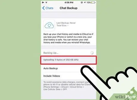 Etapa 8 do backup do WhatsApp