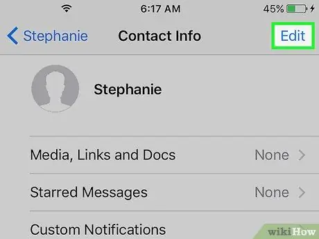 Changer le nom du contact sur WhatsApp Étape 6