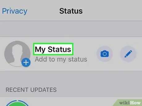 Wijzig uw status op WhatsApp Stap 3