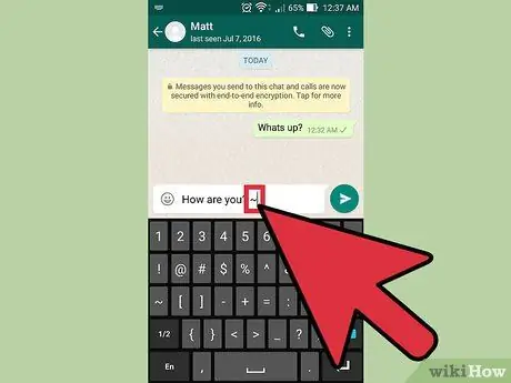 Přeškrtnutý text na WhatsApp, krok 16