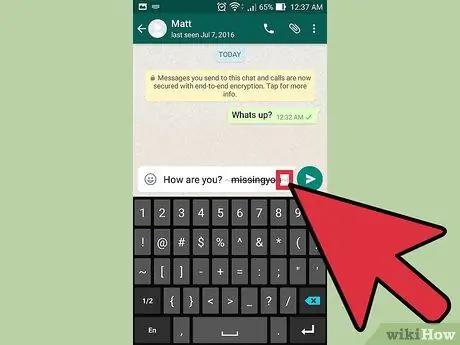 Deurslagteks op WhatsApp Stap 18