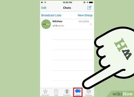 Deurslagteks op WhatsApp Stap 2