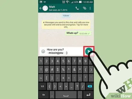 Precrtani tekst na WhatsApp -u Korak 20