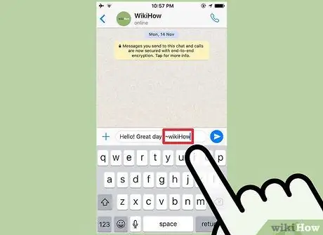 Preškrtnutý text na WhatsApp, krok 7