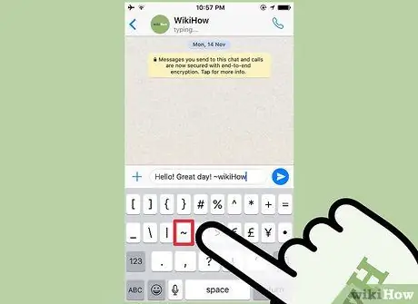 Precrtani tekst na WhatsApp -u Korak 8