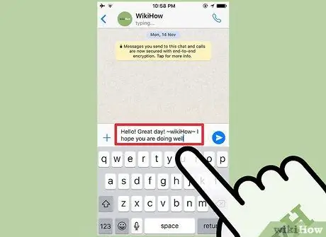 Přeškrtnutý text na WhatsApp, krok 9