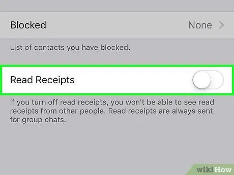 'ปิดใช้งาน Blue Ticks "Message Seen" ใน WhatsApp ขั้นตอนที่ 5