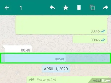 Kopiér en WhatsApp -besked Trin 7