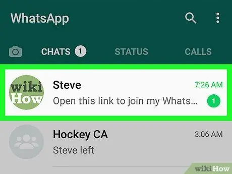 Gå med i en grupp på WhatsApp på Android Steg 1