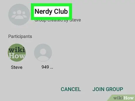 Անդամագրվեք խմբին WhatsApp- ում Android- ում Քայլ 3