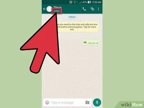 Povejte, če je kdo na spletu na 4. koraku WhatsApp