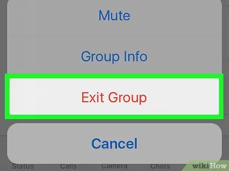 Verlaat 'n groepklets op WhatsApp Stap 5