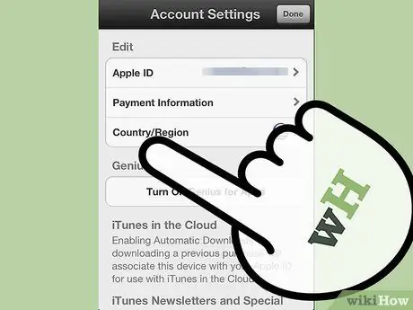 ITunes या ऐप स्टोर में देशों को स्विच करें चरण 4