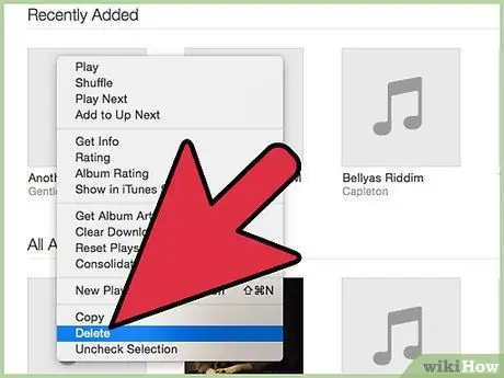 Deնջել iTunes երգացանկը Քայլ 3