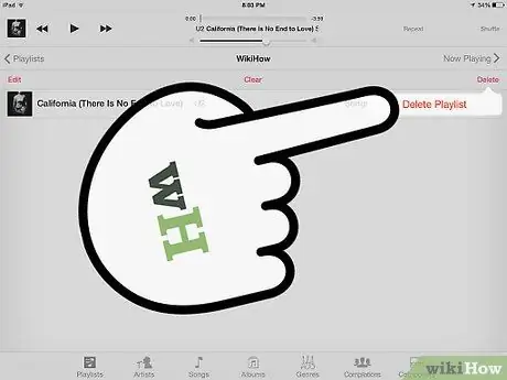 Padamkan Senarai Main iTunes Langkah 8