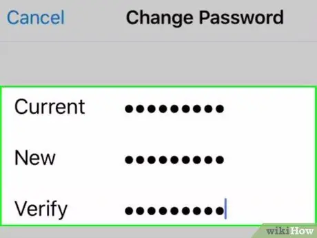 Modifica la password di iTunes Passaggio 4