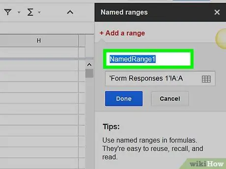 Gi nytt navn til kolonner på Google Sheets på PC eller Mac Trinn 6