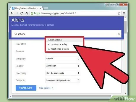 Ստեղծեք Google Alerts Քայլ 4
