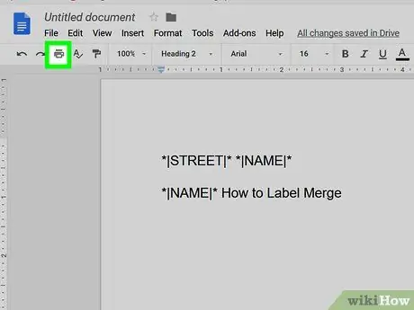 Labels afdrukken op Google Spreadsheets Stap 28