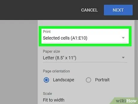 Configure el área de impresión en Google Sheets en PC o Mac Paso 5