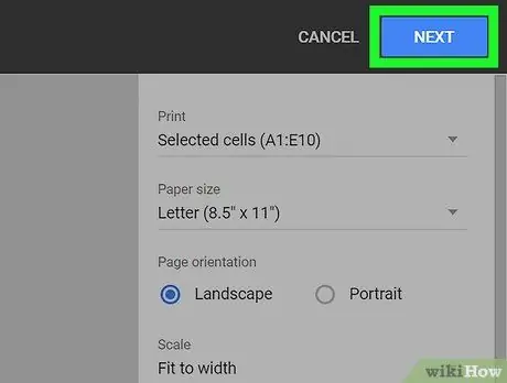 Indstil udskriftsområde på Google Sheets på pc eller Mac Trin 6