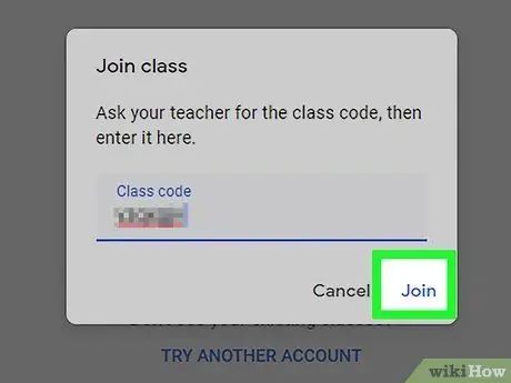 Únase a una clase en Google Classroom Paso 9