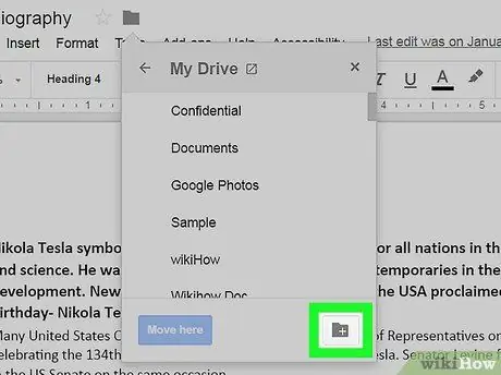 สร้างโฟลเดอร์ใน Google Docs ขั้นตอนที่ 5