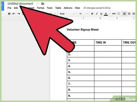 Make a Signup Sheet on Google Docs Step 8