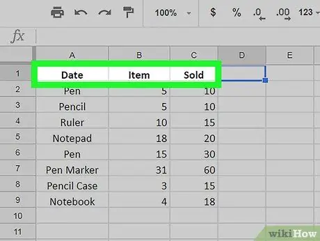 Gumawa ng isang Header sa Google Sheets sa PC o Mac Hakbang 4