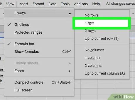 Haga un encabezado en Google Sheets en PC o Mac Paso 8