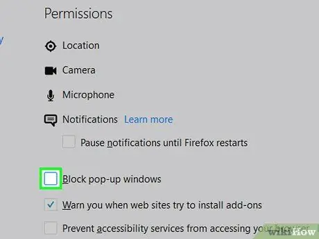 Bloquer les pop-ups dans Firefox Étape 6