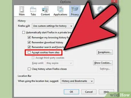 Povoliť súbory cookie vo Firefoxe, krok 20