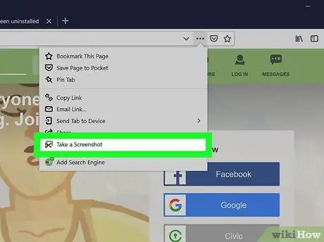 გადაიღეთ ეკრანის სურათი Firefox– ზე ნაბიჯი 4