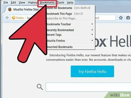 Susun Penanda Halaman di Firefox Langkah 2