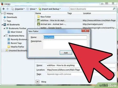 จัดระเบียบที่คั่นหน้าใน Firefox ขั้นตอนที่ 4