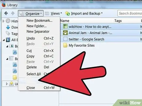 Organize Bookmarks in Firefox Step 7