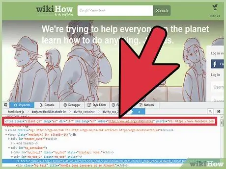 Uporabite element Inspect v Mozilla Firefox 5. korak