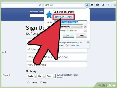 Tanggalin ang isang Bookmark sa Mozilla Firefox Hakbang 4