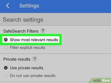 Deaktivieren Sie Google Safesearch Schritt 9