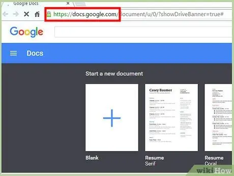 Realizați o broșură folosind Google Docs Pasul 1