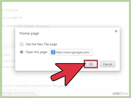 Make Google Your Homepage on Chrome Step 7