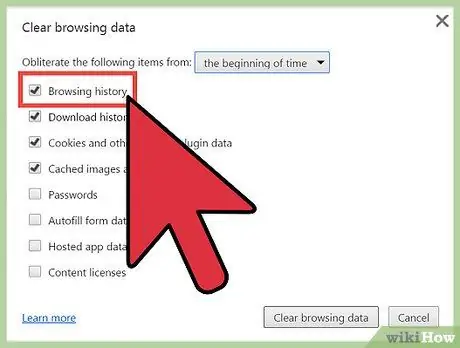 Kompiuterio istorijos ištrynimas (tik „Chrome“) 8 veiksmas