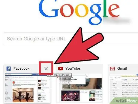 Xóa được truy cập nhiều nhất trên Google Chrome Bước 3