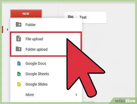 በመስመር ላይ ፋይሎችን ወደ Google Drive ያክሉ ደረጃ 3