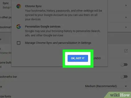 Rugsteun en herstel die hele instellings van Google Chrome Stap 7